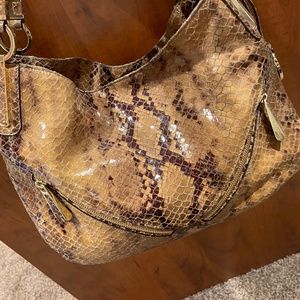 Michael Kors Genuine Leather Python Satchel